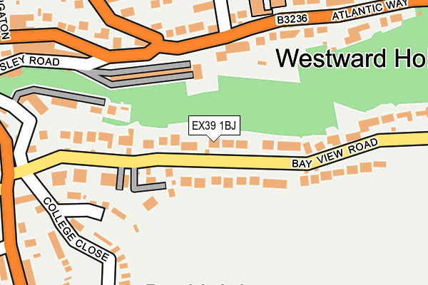 EX39 1BJ map - OS OpenMap – Local (Ordnance Survey)
