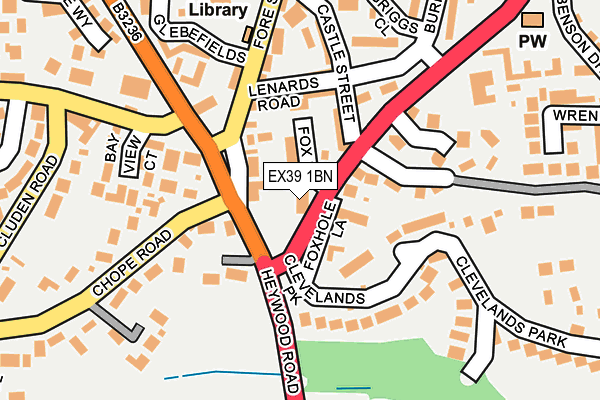 EX39 1BN map - OS OpenMap – Local (Ordnance Survey)