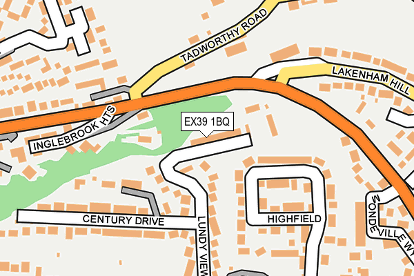 EX39 1BQ map - OS OpenMap – Local (Ordnance Survey)