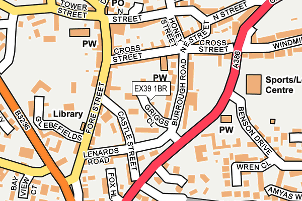 EX39 1BR map - OS OpenMap – Local (Ordnance Survey)