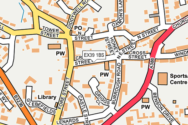 EX39 1BS map - OS OpenMap – Local (Ordnance Survey)