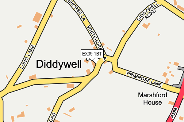 EX39 1BT map - OS OpenMap – Local (Ordnance Survey)