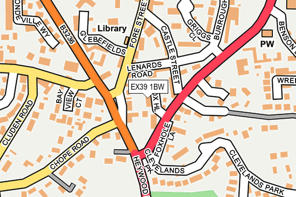 EX39 1BW map - OS OpenMap – Local (Ordnance Survey)