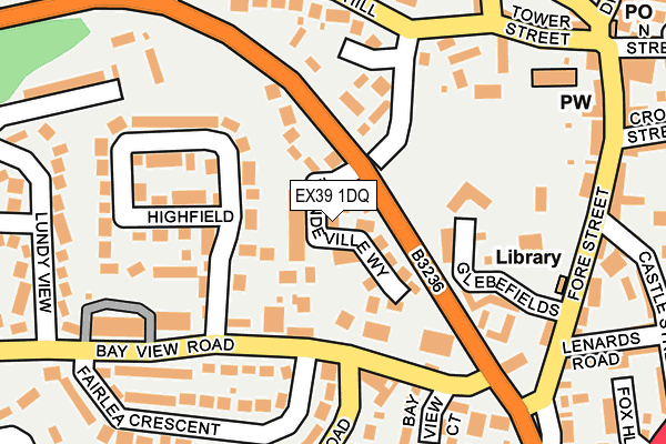 EX39 1DQ map - OS OpenMap – Local (Ordnance Survey)