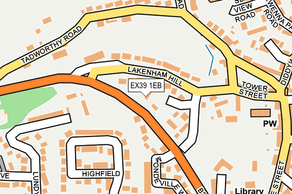 EX39 1EB map - OS OpenMap – Local (Ordnance Survey)