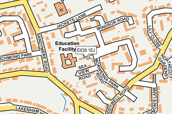 EX39 1EJ map - OS OpenMap – Local (Ordnance Survey)