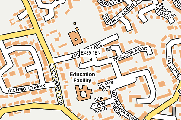 EX39 1EN map - OS OpenMap – Local (Ordnance Survey)