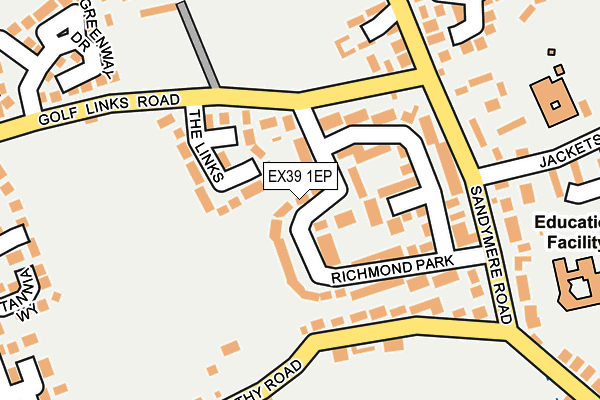 EX39 1EP map - OS OpenMap – Local (Ordnance Survey)