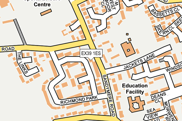 EX39 1ES map - OS OpenMap – Local (Ordnance Survey)