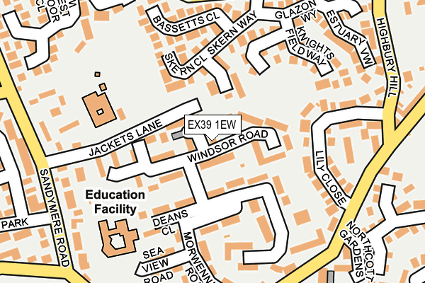 EX39 1EW map - OS OpenMap – Local (Ordnance Survey)