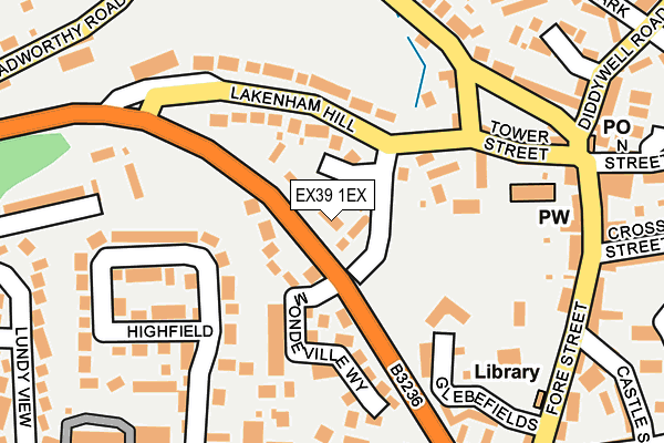 EX39 1EX map - OS OpenMap – Local (Ordnance Survey)