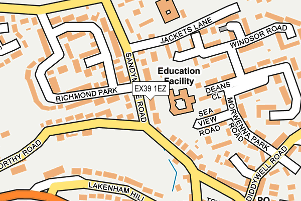 EX39 1EZ map - OS OpenMap – Local (Ordnance Survey)