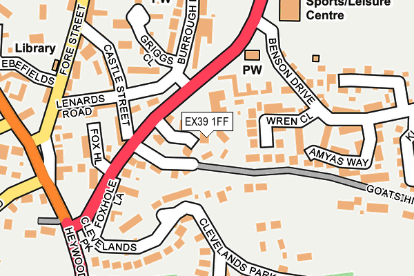 EX39 1FF map - OS OpenMap – Local (Ordnance Survey)