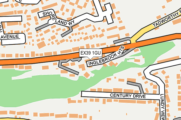 EX39 1GU map - OS OpenMap – Local (Ordnance Survey)