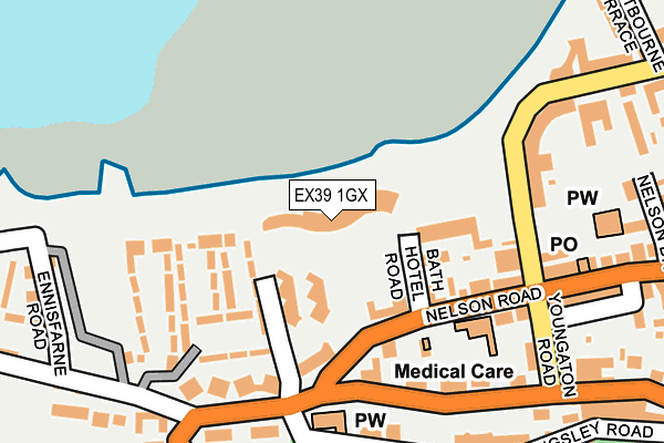 EX39 1GX map - OS OpenMap – Local (Ordnance Survey)