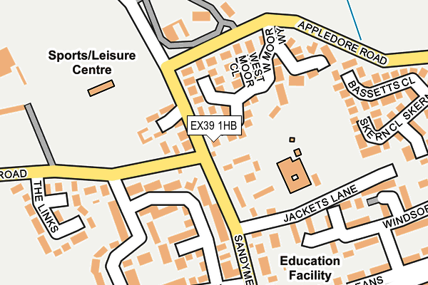 EX39 1HB map - OS OpenMap – Local (Ordnance Survey)