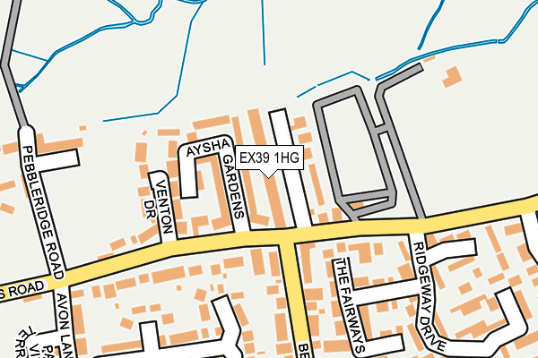 EX39 1HG map - OS OpenMap – Local (Ordnance Survey)