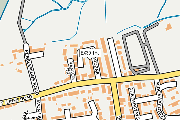 EX39 1HJ map - OS OpenMap – Local (Ordnance Survey)