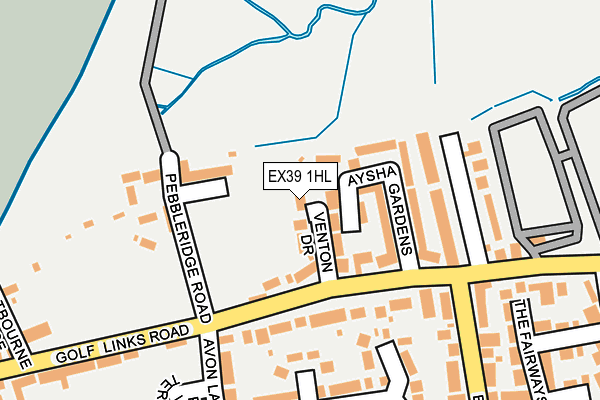 EX39 1HL map - OS OpenMap – Local (Ordnance Survey)
