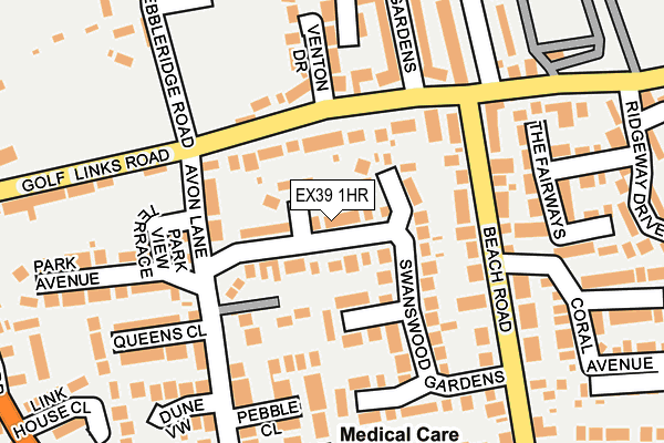 EX39 1HR map - OS OpenMap – Local (Ordnance Survey)