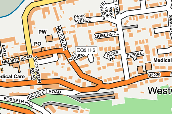 EX39 1HS map - OS OpenMap – Local (Ordnance Survey)