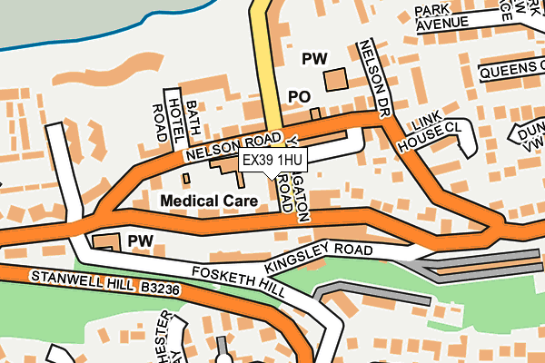 EX39 1HU map - OS OpenMap – Local (Ordnance Survey)