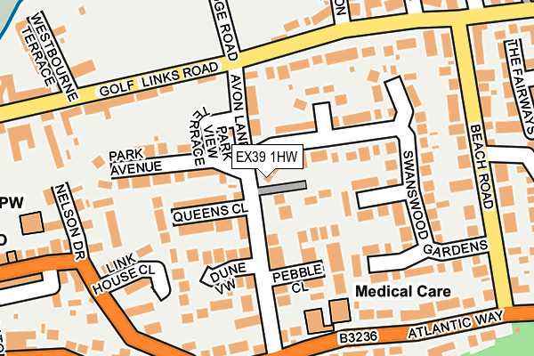 EX39 1HW map - OS OpenMap – Local (Ordnance Survey)