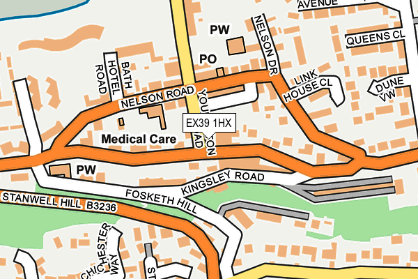 EX39 1HX map - OS OpenMap – Local (Ordnance Survey)