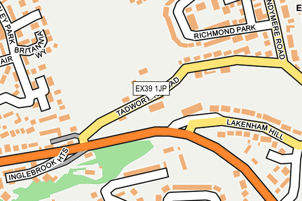 EX39 1JP map - OS OpenMap – Local (Ordnance Survey)