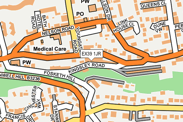 EX39 1JR map - OS OpenMap – Local (Ordnance Survey)