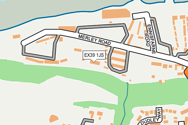 EX39 1JS map - OS OpenMap – Local (Ordnance Survey)
