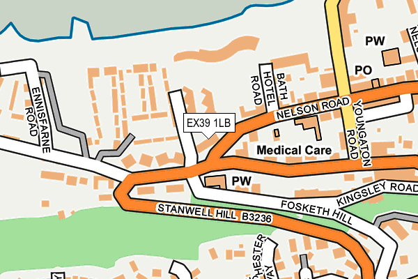 EX39 1LB map - OS OpenMap – Local (Ordnance Survey)