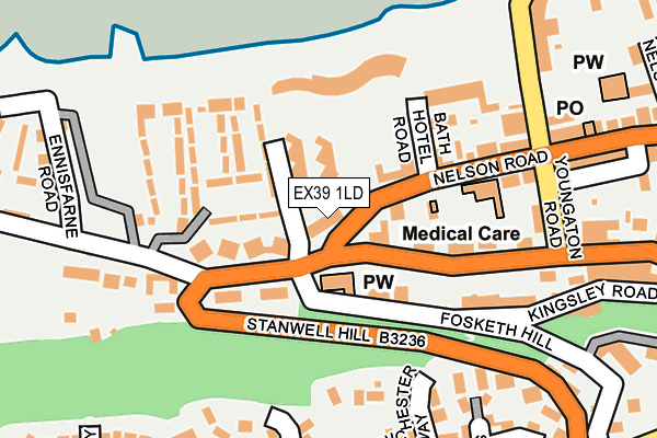 EX39 1LD map - OS OpenMap – Local (Ordnance Survey)
