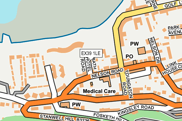 EX39 1LE map - OS OpenMap – Local (Ordnance Survey)