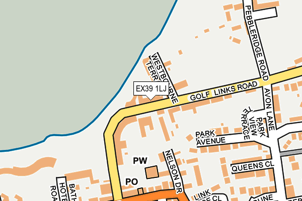 EX39 1LJ map - OS OpenMap – Local (Ordnance Survey)