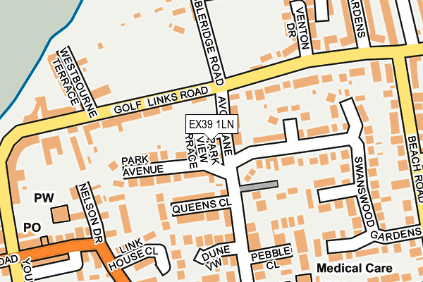 EX39 1LN map - OS OpenMap – Local (Ordnance Survey)