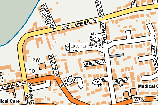 EX39 1LP map - OS OpenMap – Local (Ordnance Survey)