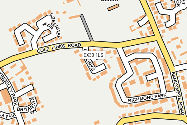 EX39 1LS map - OS OpenMap – Local (Ordnance Survey)