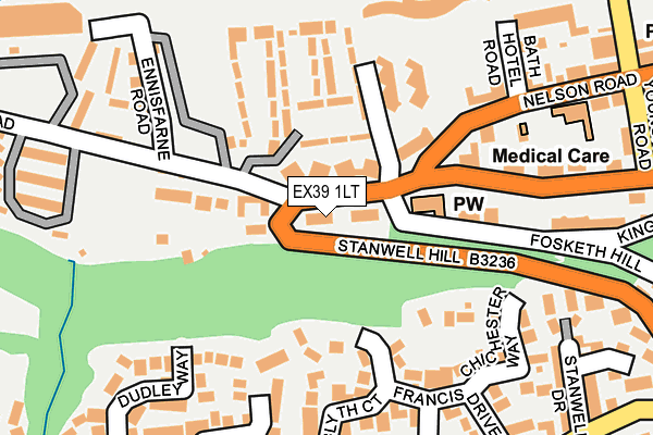 EX39 1LT map - OS OpenMap – Local (Ordnance Survey)