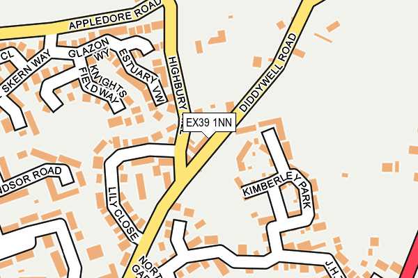 EX39 1NN map - OS OpenMap – Local (Ordnance Survey)