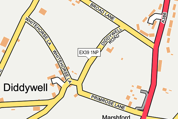 EX39 1NP map - OS OpenMap – Local (Ordnance Survey)