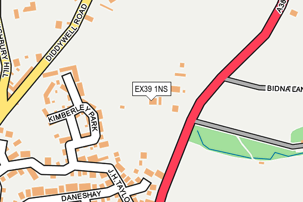 EX39 1NS map - OS OpenMap – Local (Ordnance Survey)