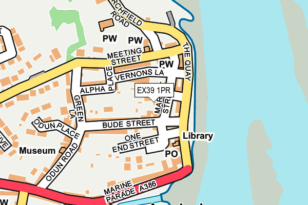 EX39 1PR map - OS OpenMap – Local (Ordnance Survey)