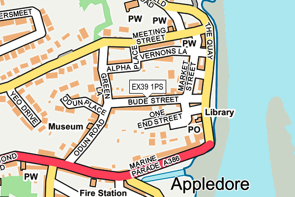 EX39 1PS map - OS OpenMap – Local (Ordnance Survey)