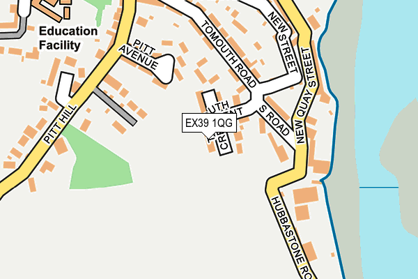 EX39 1QG map - OS OpenMap – Local (Ordnance Survey)