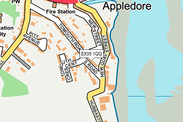 EX39 1QQ map - OS OpenMap – Local (Ordnance Survey)