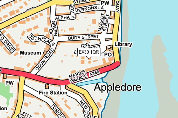 EX39 1QR map - OS OpenMap – Local (Ordnance Survey)