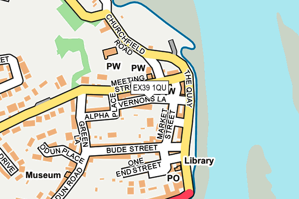 EX39 1QU map - OS OpenMap – Local (Ordnance Survey)