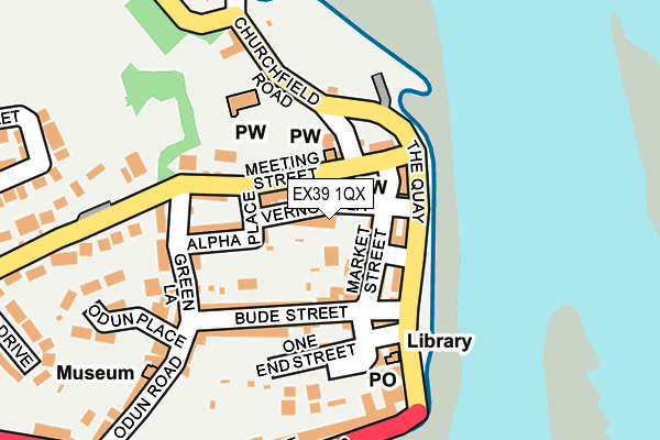 EX39 1QX map - OS OpenMap – Local (Ordnance Survey)