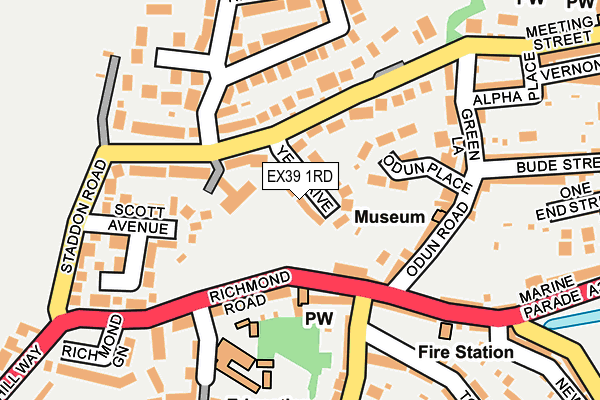 EX39 1RD map - OS OpenMap – Local (Ordnance Survey)